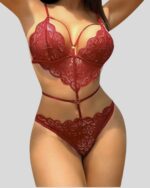 Lace Harness Bra & Panty Set