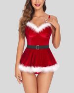 Jingle Velvet Magic Set Velvet Lingerie set for Christmas