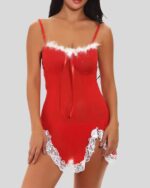 Red Lace Christmas dress