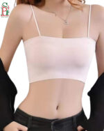 White Seamless Cami Crop Top for Women
