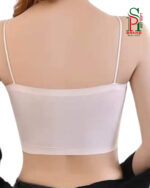 White Seamless Cami Crop Top for Women - Image 2
