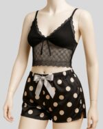 Black Lace 2-Piece Pajama Set - Image 2